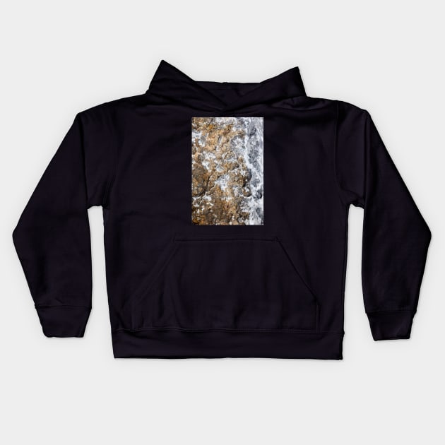 Crackling Rock Surface Shifting Shape Kids Hoodie by textural